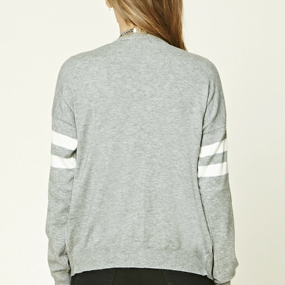 FOREVER 21 Patch Graphic Cardigan Sweater Top - Picture 3 of 5